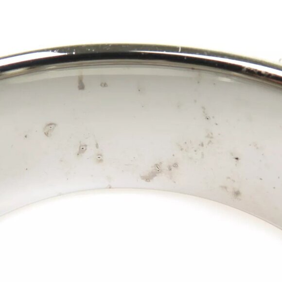 Auth HERMES Clic Clac H Bangle Bracelet Silver/Light Pink Metal/Enamel - Picture 6 of 8